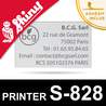 Empreinte pour Shiny Printer S-828