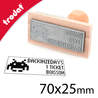 Tampon bois 70x25mm personnalisé