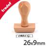 Tampon bois 26x9mm personnalisé