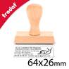 Tampon bois 64x26mm personnalisé