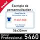 Exemple de personnalisation de Trodat Professional Dateur 5460