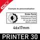 Exemple de personnalisation du tampon Colop Printer Line 30