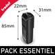 Pack Essentiel - Tampon bureau + poche - 4 lignes