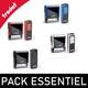 Pack Essentiel - Tampon bureau + poche - 4 lignes