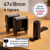 Offre spéciale : 2 tampons Trodat Printy 4912 + 1 tampon de poche Trodat Printy 9512 offert !